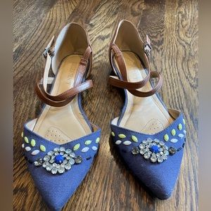 Ellen Tracy Bejeweled Flats